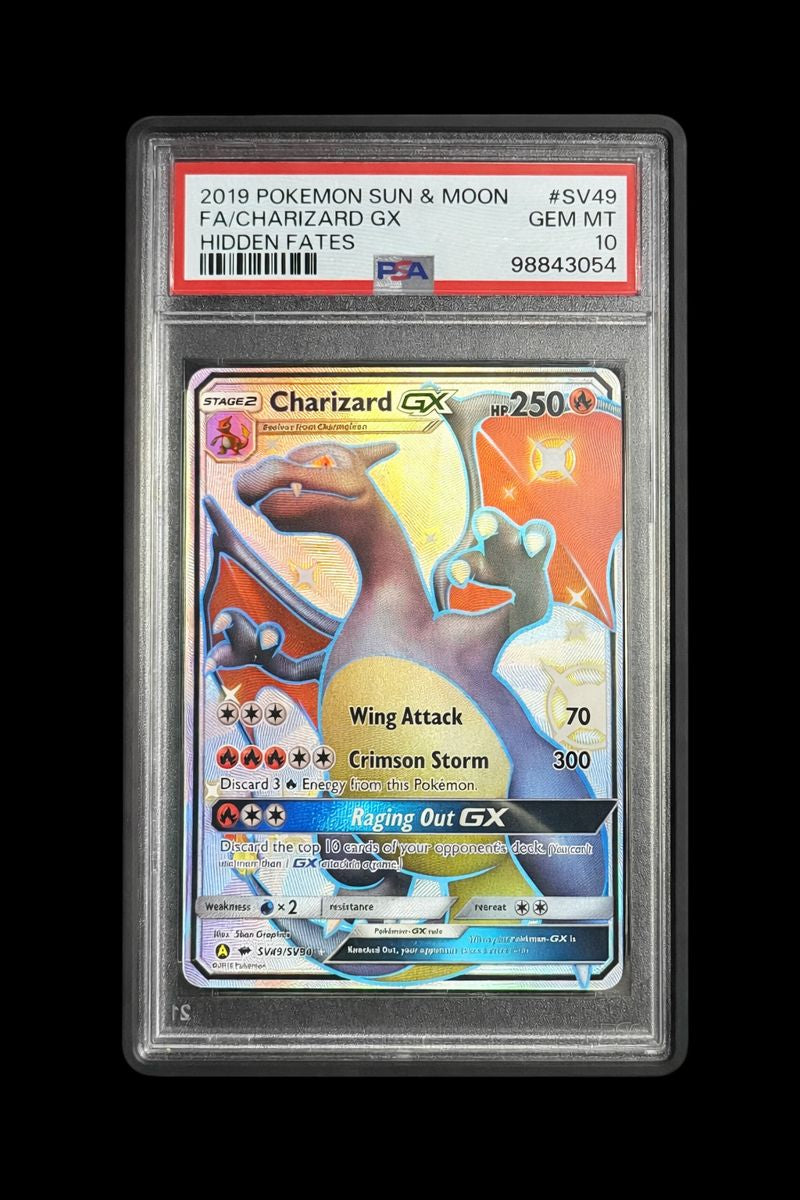 Sun & Moon - Hidden Fates Charizard GX PSA 10 #SV49